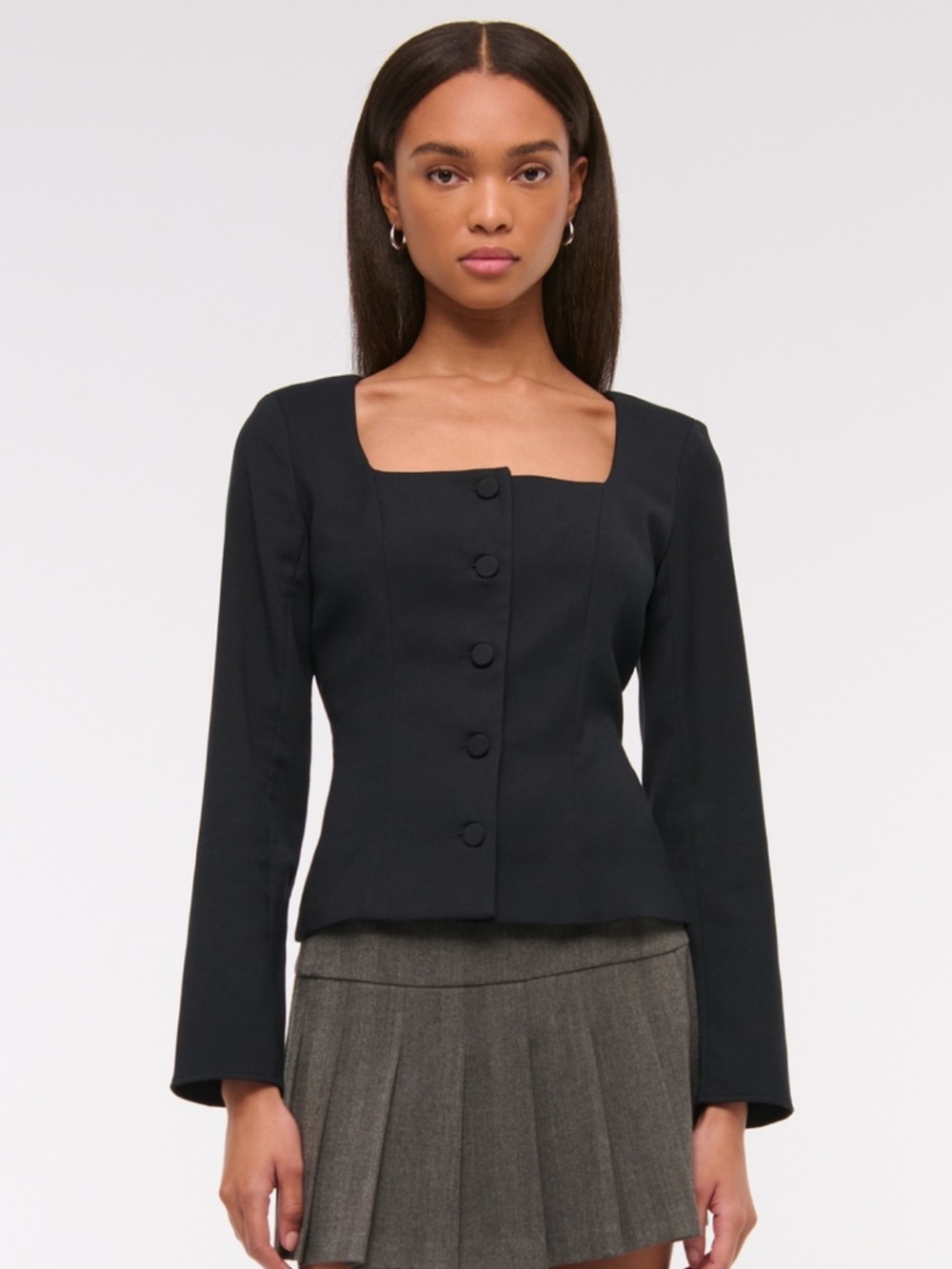Abercrombie | Long-sleeve Squareneck Tailored Vest